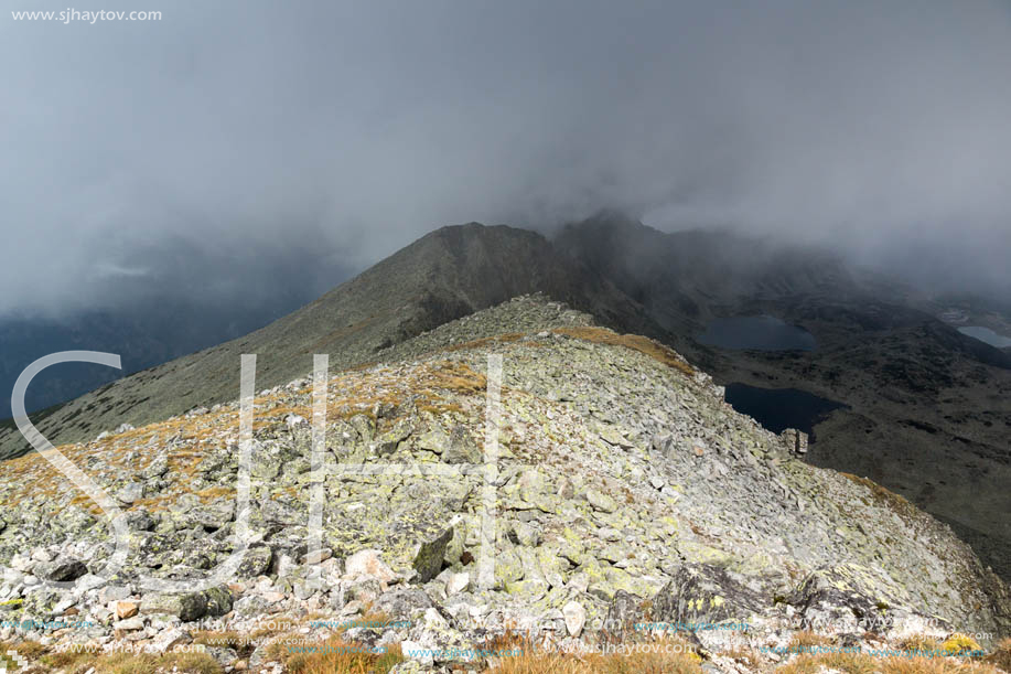 Amazing panoramic view from Musala peak, Rila mountain, Bulgaria