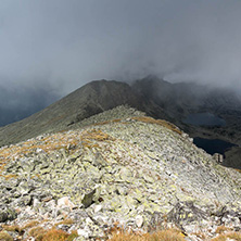 Amazing panoramic view from Musala peak, Rila mountain, Bulgaria