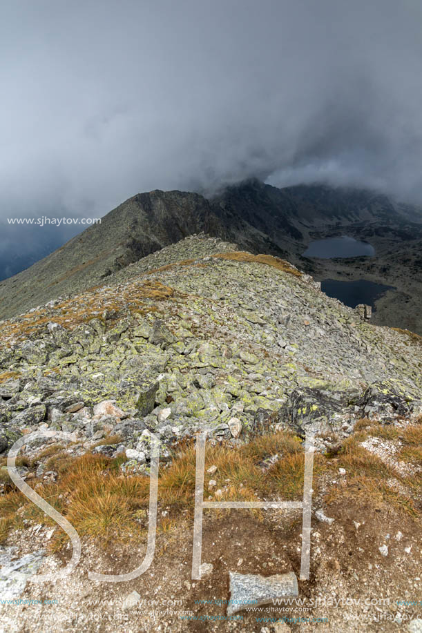 Amazing panoramic view from Musala peak, Rila mountain, Bulgaria