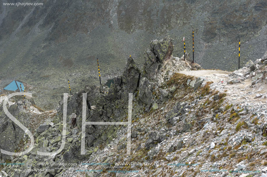 Amazing panoramic view from Musala peak, Rila mountain, Bulgaria