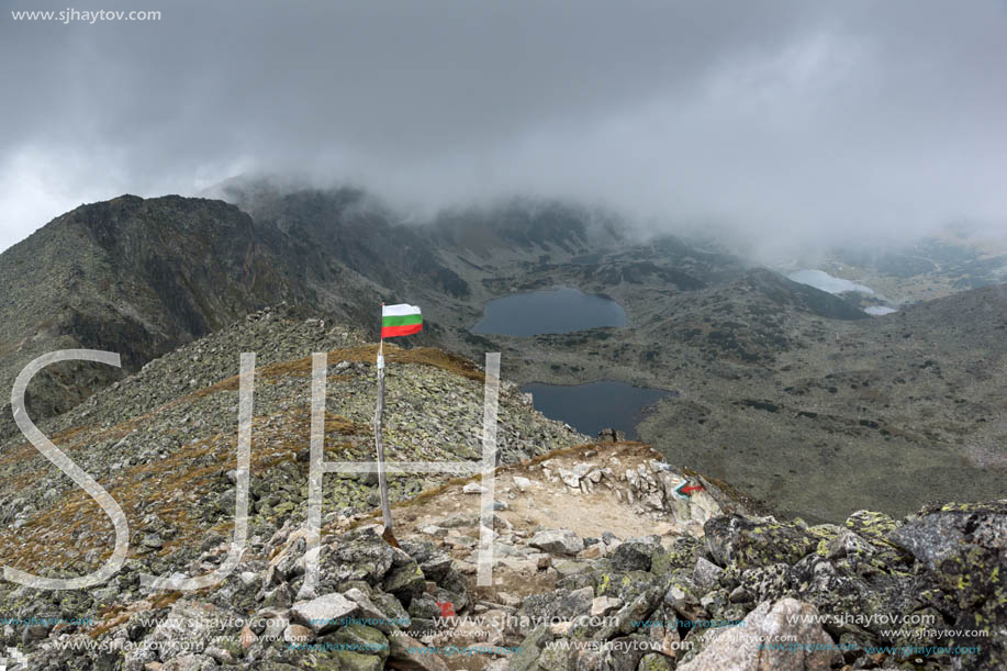 Amazing panoramic view from Musala peak, Rila mountain, Bulgaria