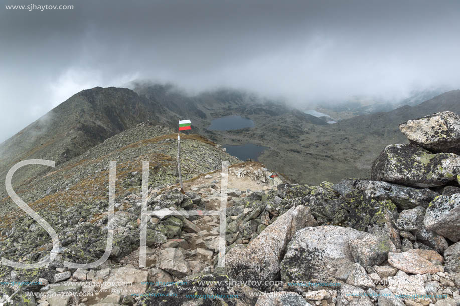 Amazing panoramic view from Musala peak, Rila mountain, Bulgaria