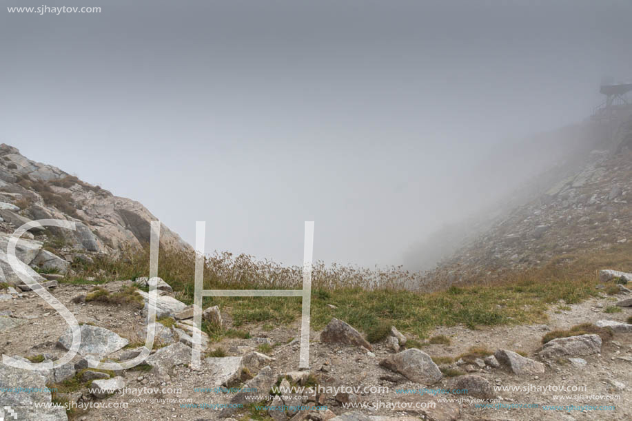 Amazing panoramic view from Musala peak, Rila mountain, Bulgaria