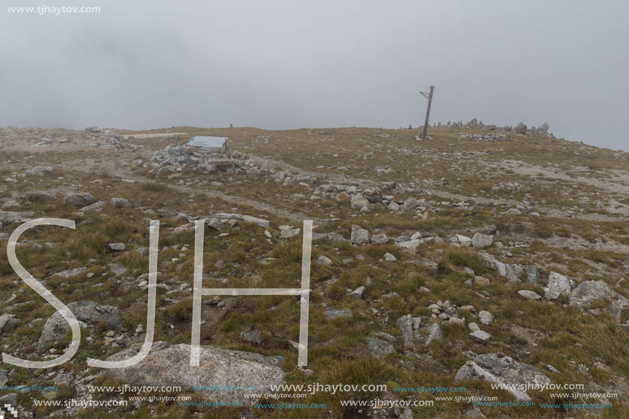 Amazing panoramic view from Musala peak, Rila mountain, Bulgaria