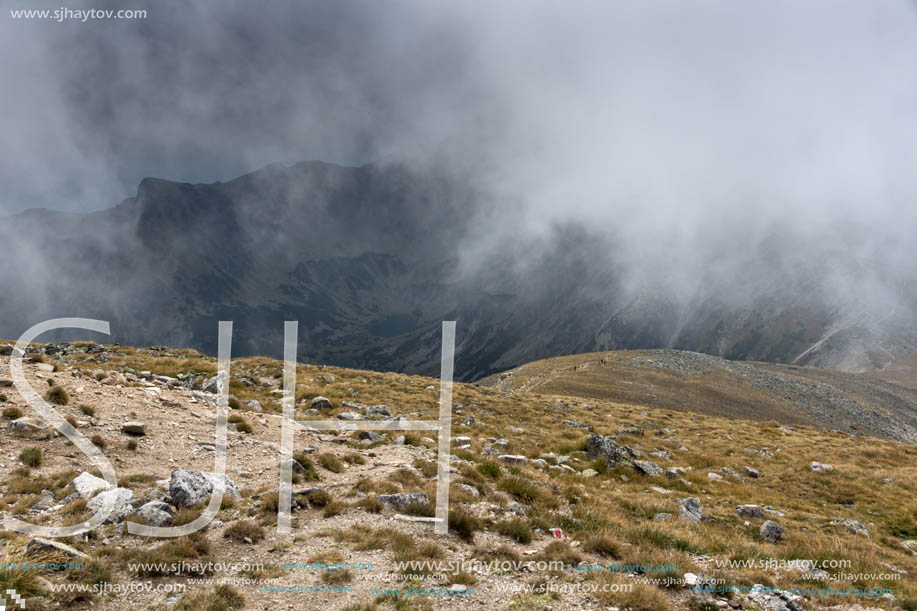 Amazing panoramic view from Musala peak, Rila mountain, Bulgaria