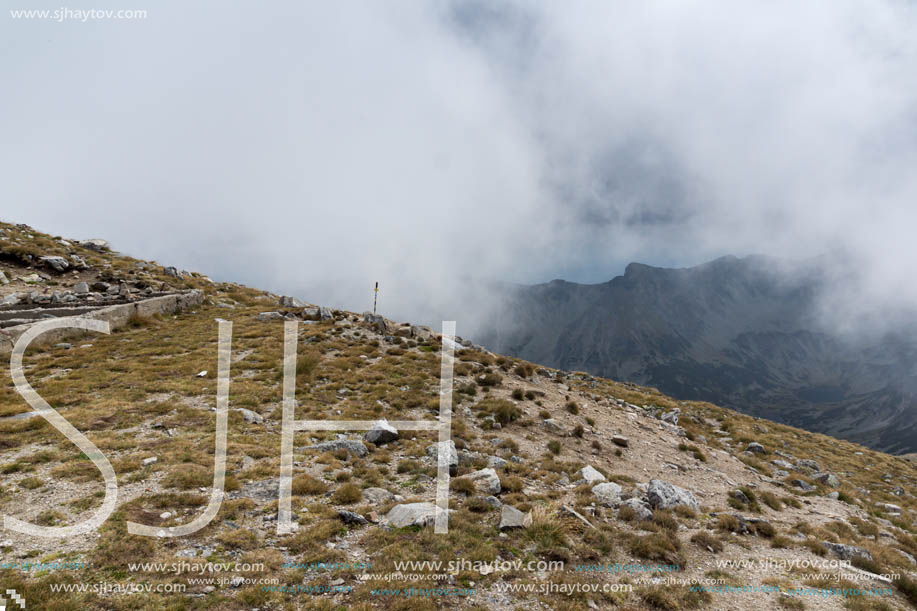 Amazing panoramic view from Musala peak, Rila mountain, Bulgaria