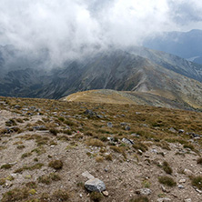 Amazing panoramic view from Musala peak, Rila mountain, Bulgaria