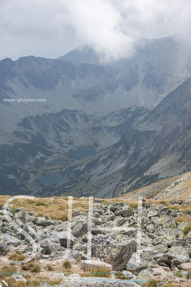 Amazing panoramic view from Musala peak, Rila mountain, Bulgaria