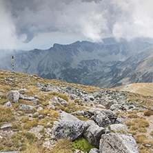 Amazing panoramic view from Musala peak, Rila mountain, Bulgaria