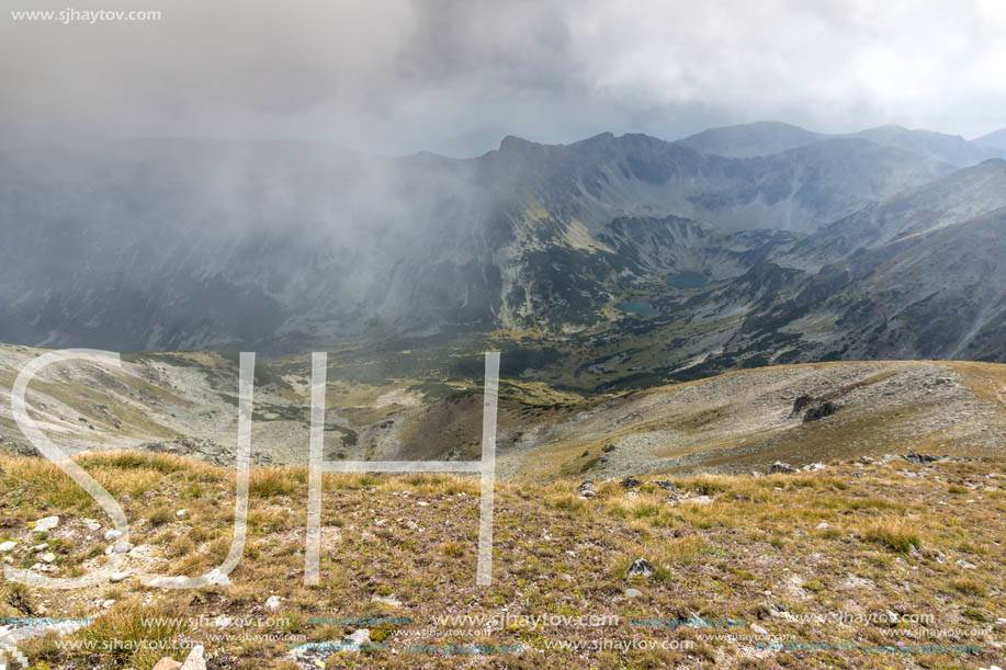 Amazing panoramic view from Musala peak, Rila mountain, Bulgaria