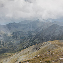 Amazing panoramic view from Musala peak, Rila mountain, Bulgaria