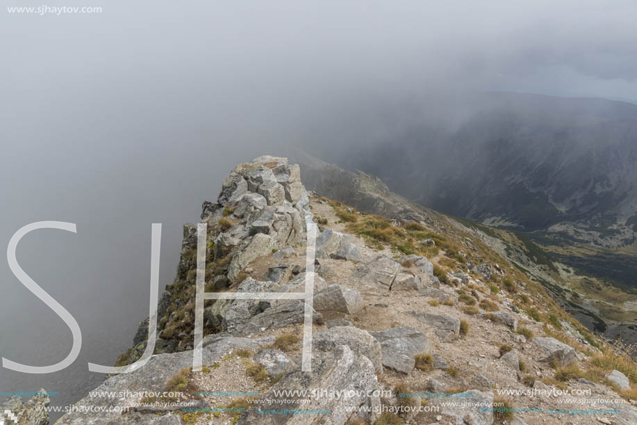 Amazing panoramic view from Musala peak, Rila mountain, Bulgaria