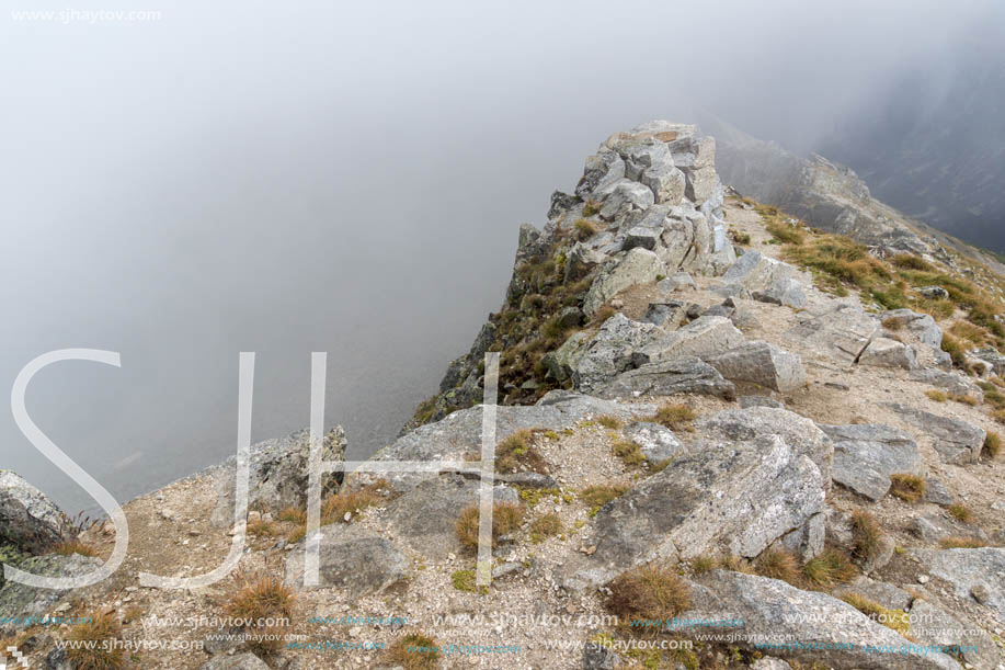 Amazing panoramic view from Musala peak, Rila mountain, Bulgaria