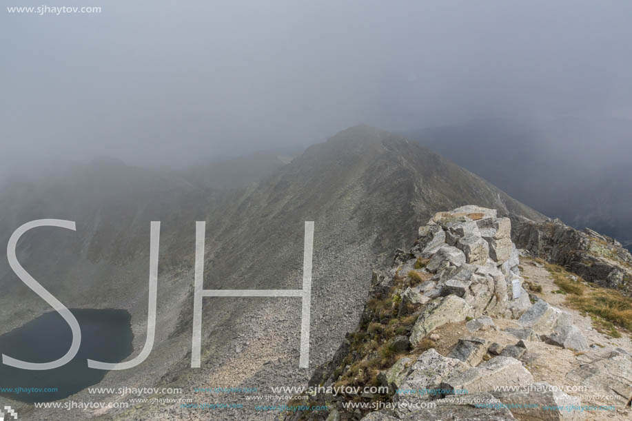 Amazing panoramic view from Musala peak, Rila mountain, Bulgaria