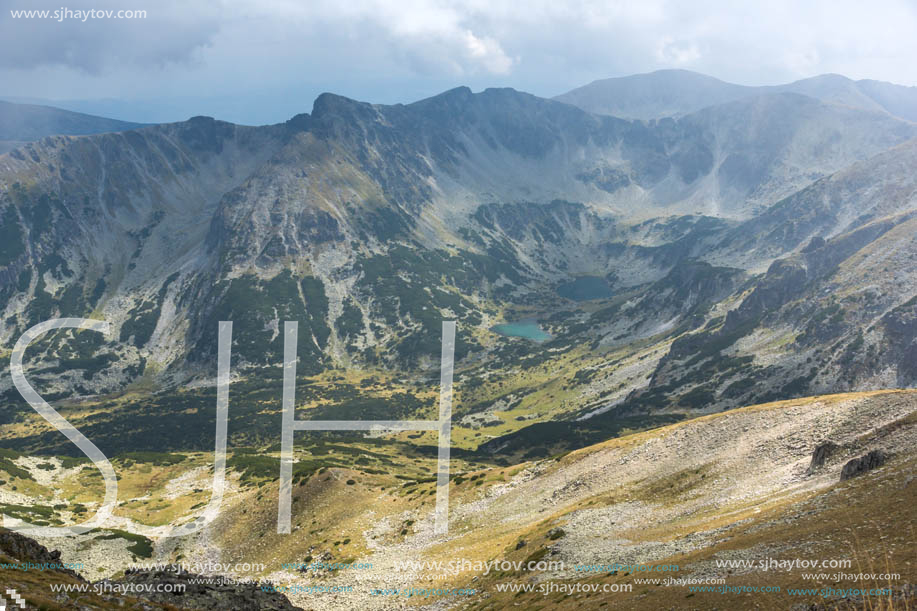 Amazing panoramic view from Musala peak, Rila mountain, Bulgaria