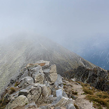 Amazing panoramic view from Musala peak, Rila mountain, Bulgaria