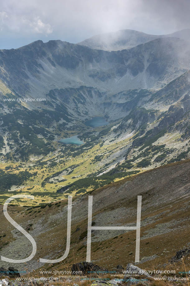 Amazing panoramic view from Musala peak, Rila mountain, Bulgaria