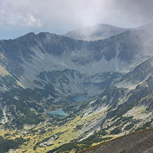 Amazing panoramic view from Musala peak, Rila mountain, Bulgaria