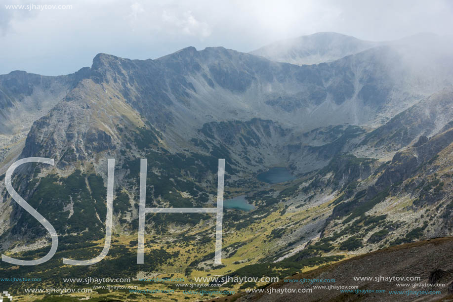 Amazing panoramic view from Musala peak, Rila mountain, Bulgaria