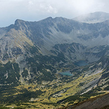 Amazing panoramic view from Musala peak, Rila mountain, Bulgaria