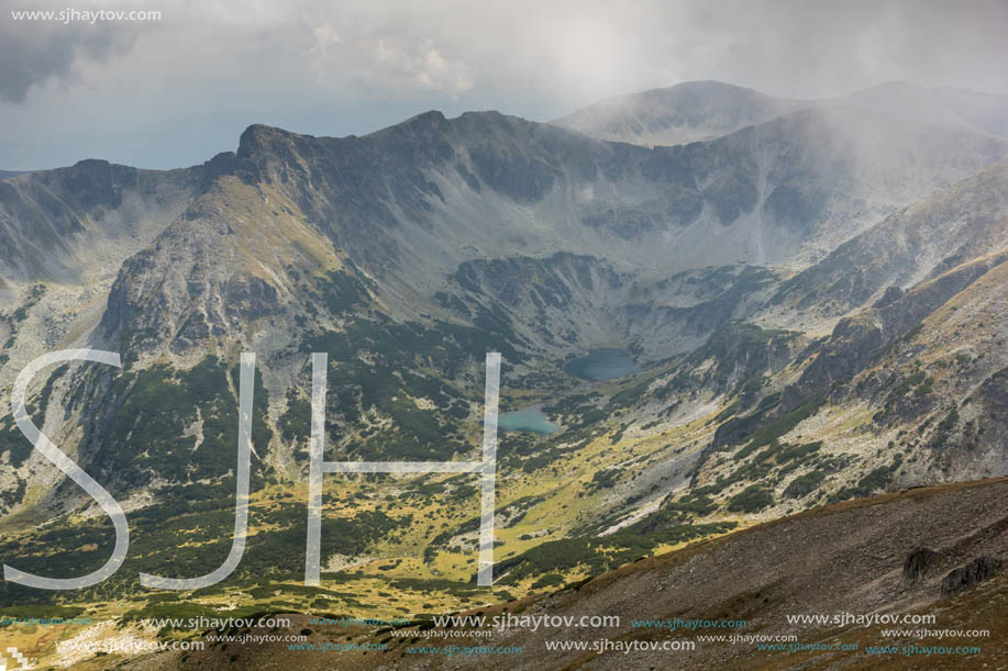 Amazing panoramic view from Musala peak, Rila mountain, Bulgaria