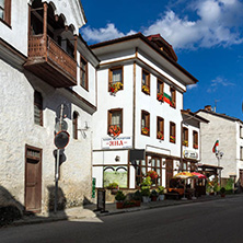 SHIROKA LAKA, BULGARIA - AUGUST 14, 2018: Old houses in historical town of Shiroka Laka, Smolyan Region, Bulgaria