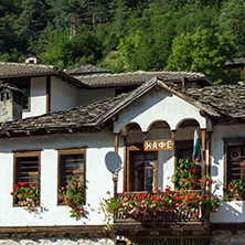 SHIROKA LAKA, BULGARIA - AUGUST 14, 2018: Old houses in historical town of Shiroka Laka, Smolyan Region, Bulgaria