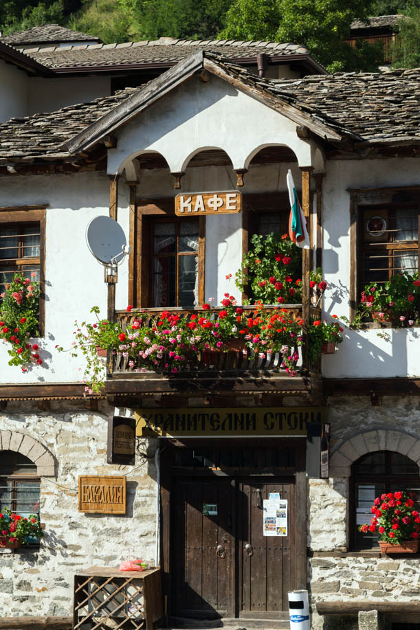 SHIROKA LAKA, BULGARIA - AUGUST 14, 2018: Old houses in historical town of Shiroka Laka, Smolyan Region, Bulgaria