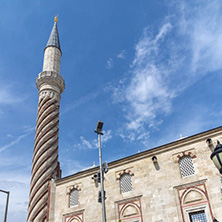 EDIRNE, TURKEY - MAY 26, 2018: Uc Serefeli mosque Mosque in the center of city of Edirne,  East Thrace, Turkey