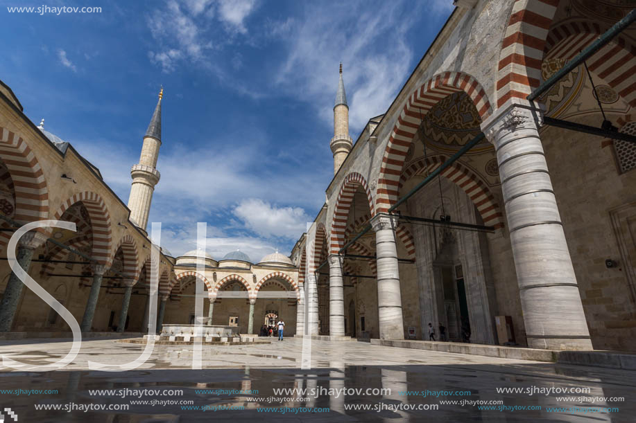 EDIRNE, TURKEY - MAY 26, 2018: Uc Serefeli mosque Mosque in the center of city of Edirne,  East Thrace, Turkey