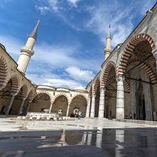 EDIRNE, TURKEY - MAY 26, 2018: Uc Serefeli mosque Mosque in the center of city of Edirne,  East Thrace, Turkey