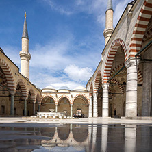 EDIRNE, TURKEY - MAY 26, 2018: Uc Serefeli mosque Mosque in the center of city of Edirne,  East Thrace, Turkey
