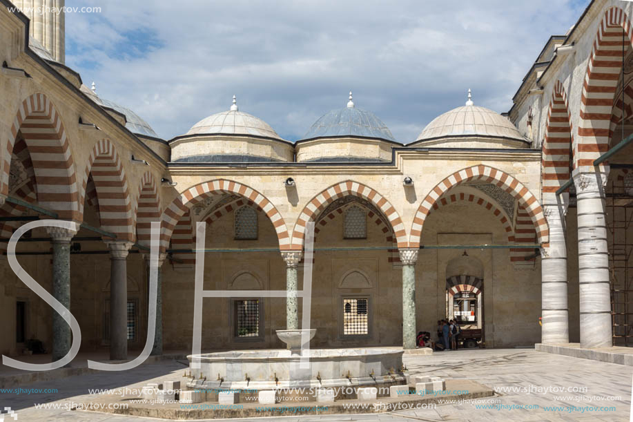 EDIRNE, TURKEY - MAY 26, 2018: Uc Serefeli mosque Mosque in the center of city of Edirne,  East Thrace, Turkey