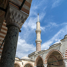 EDIRNE, TURKEY - MAY 26, 2018: Uc Serefeli mosque Mosque in the center of city of Edirne,  East Thrace, Turkey