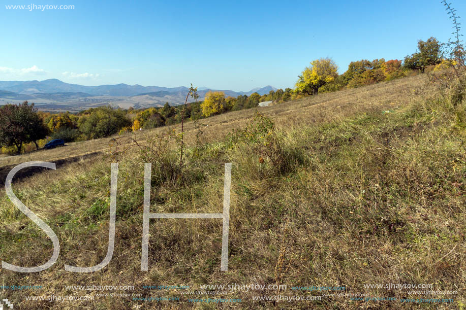 Autumn landscape of Cherna Gora (Monte Negro) mountain, Pernik Region, Bulgaria