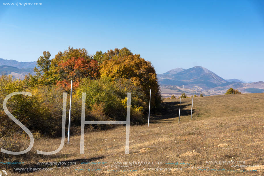 Autumn landscape of Cherna Gora (Monte Negro) mountain, Pernik Region, Bulgaria