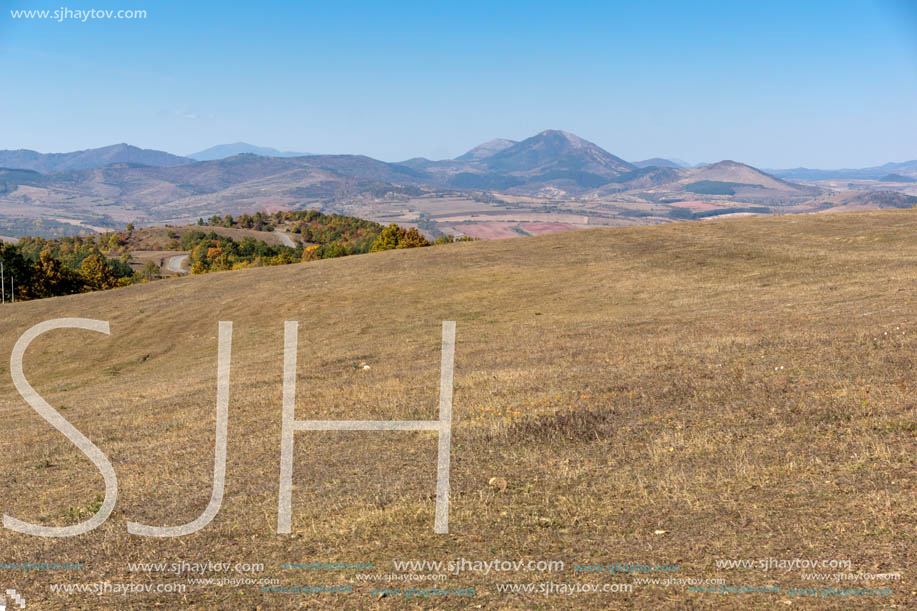 Autumn landscape of Cherna Gora (Monte Negro) mountain, Pernik Region, Bulgaria