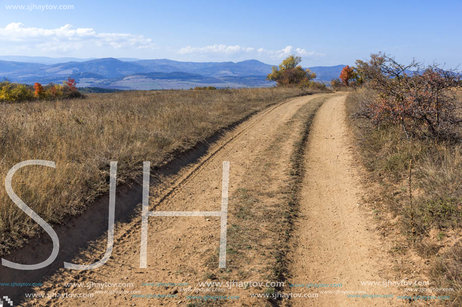 Autumn landscape of Cherna Gora (Monte Negro) mountain, Pernik Region, Bulgaria