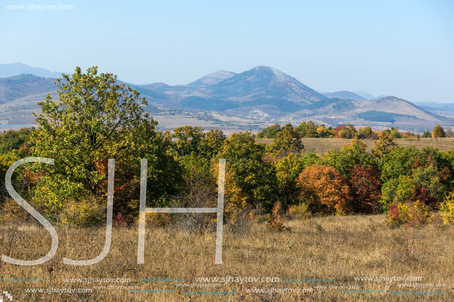 Autumn landscape of Cherna Gora (Monte Negro) mountain, Pernik Region, Bulgaria