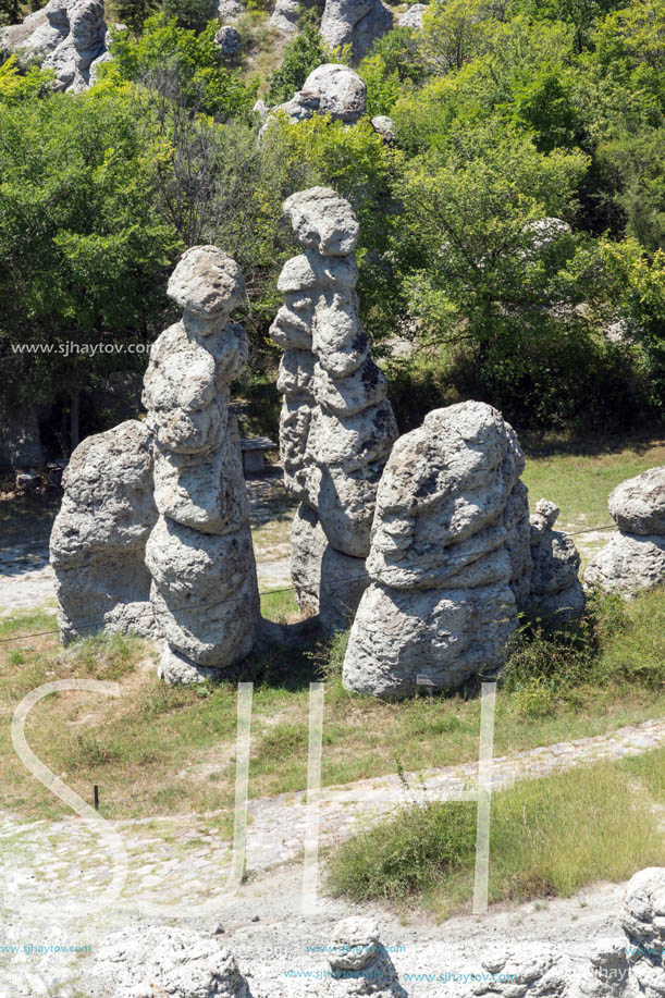 Rock formation The Stone Dolls of Kuklica near town of Kratovo, Republic of Macedonia