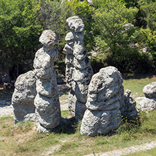 Rock formation The Stone Dolls of Kuklica near town of Kratovo, Republic of Macedonia