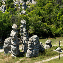 Rock formation The Stone Dolls of Kuklica near town of Kratovo, Republic of Macedonia