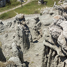 Rock formation The Stone Dolls of Kuklica near town of Kratovo, Republic of Macedonia