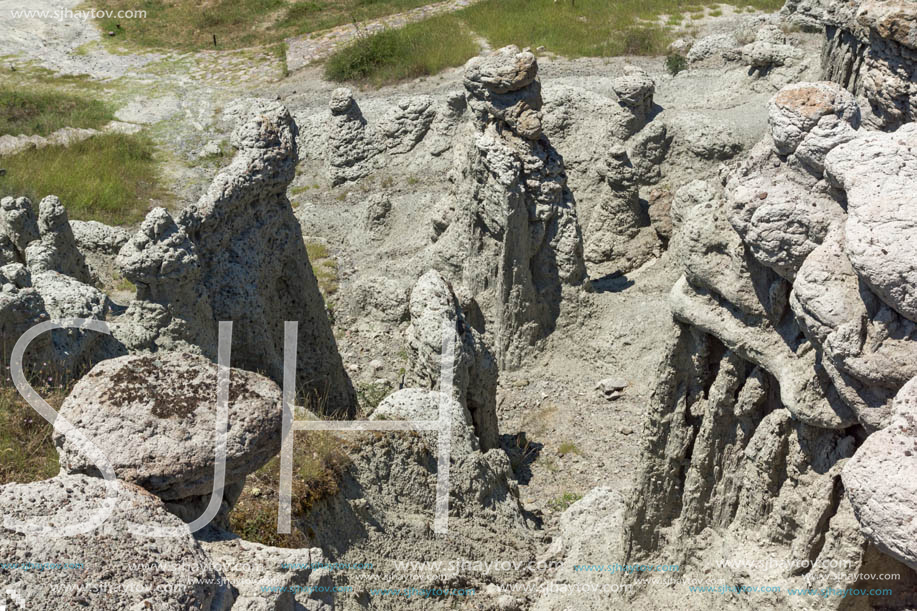 Rock formation The Stone Dolls of Kuklica near town of Kratovo, Republic of Macedonia