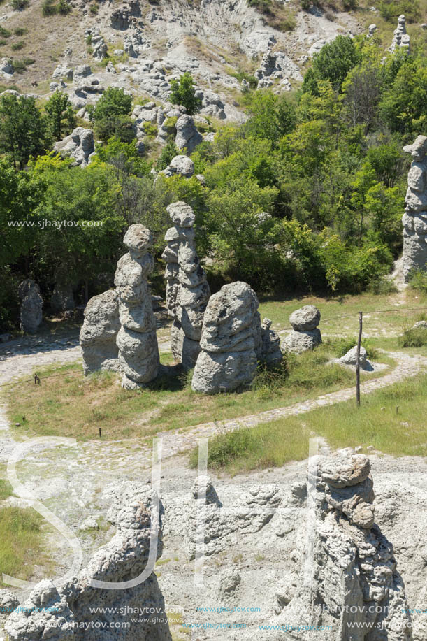 Rock formation The Stone Dolls of Kuklica near town of Kratovo, Republic of Macedonia