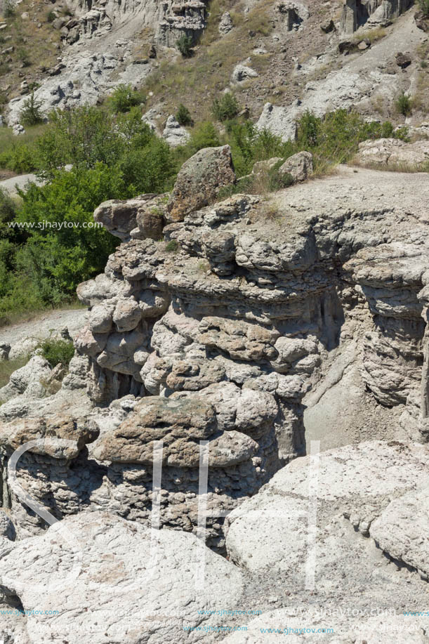 Rock formation The Stone Dolls of Kuklica near town of Kratovo, Republic of Macedonia