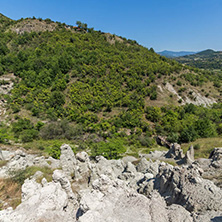 Rock formation The Stone Dolls of Kuklica near town of Kratovo, Republic of Macedonia