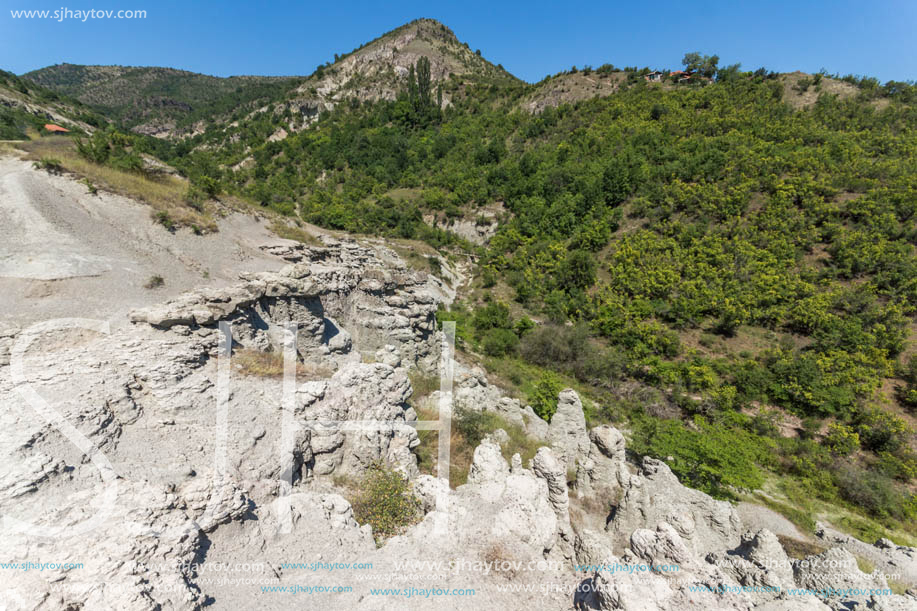 Rock formation The Stone Dolls of Kuklica near town of Kratovo, Republic of Macedonia