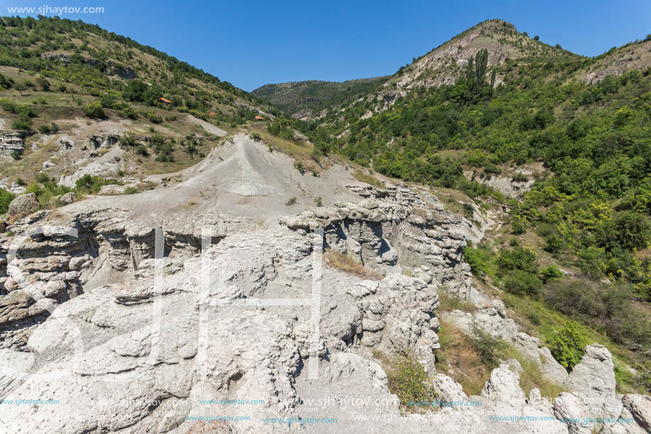 Rock formation The Stone Dolls of Kuklica near town of Kratovo, Republic of Macedonia