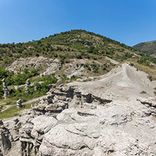 Rock formation The Stone Dolls of Kuklica near town of Kratovo, Republic of Macedonia